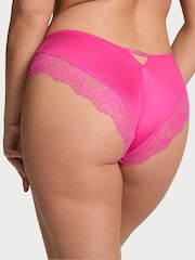Victoria's Secret Ultra Pink Cheeky Rose Lace Trim Knickers - Image 2 of 2