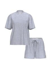 Victoria's Secret Medium Heather Grey Short Cotton Pyjama Set - Image 3 of 3