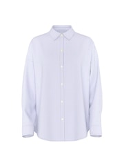 Victoria's Secret Blue Stripe Cotton Diamante Pyjama Shirt - Image 4 of 4