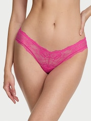 Victoria's Secret Ultra Pink Cheeky Rose Lace Knickers - Image 1 of 2