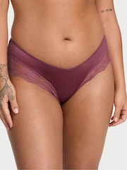 Victoria's Secret Purple Vapor Cheeky Rose Lace Trim Knickers - Image 1 of 2