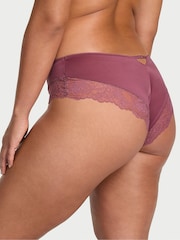 Victoria's Secret Purple Vapor Cheeky Rose Lace Trim Knickers - Image 2 of 2
