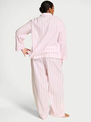 Victoria's Secret Pretty Blossom Pink Stripe Cotton Long Pyjama Set - Image 2 of 2