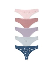 Roze/paars/blauw - Victoria's Secret set van 5 slips - Image 1 of 2
