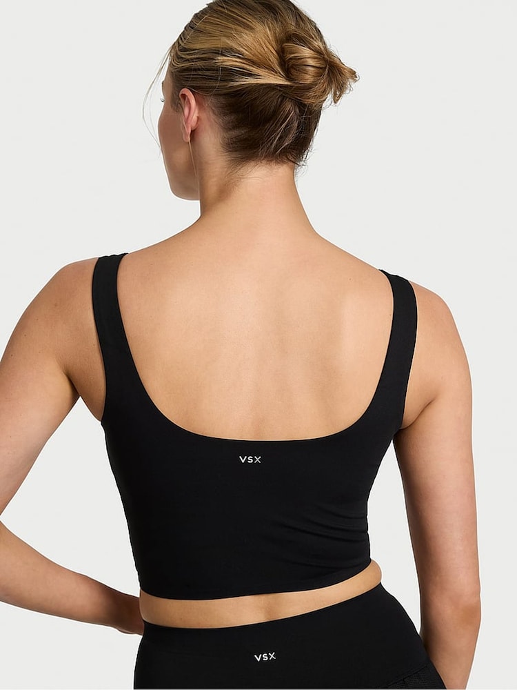 Victoria's Secret Black Elevate™ Square Neck Tank Top - Image 2 of 2