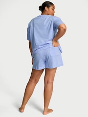 Victoria's Secret Heather Cornflower Blue Short Cotton Pyjama Set - Image 2 of 2