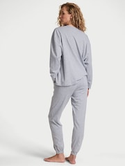 Victoria's Secret Medium Heather Grey Trouser Cotton Pyjama Set - Image 2 of 3
