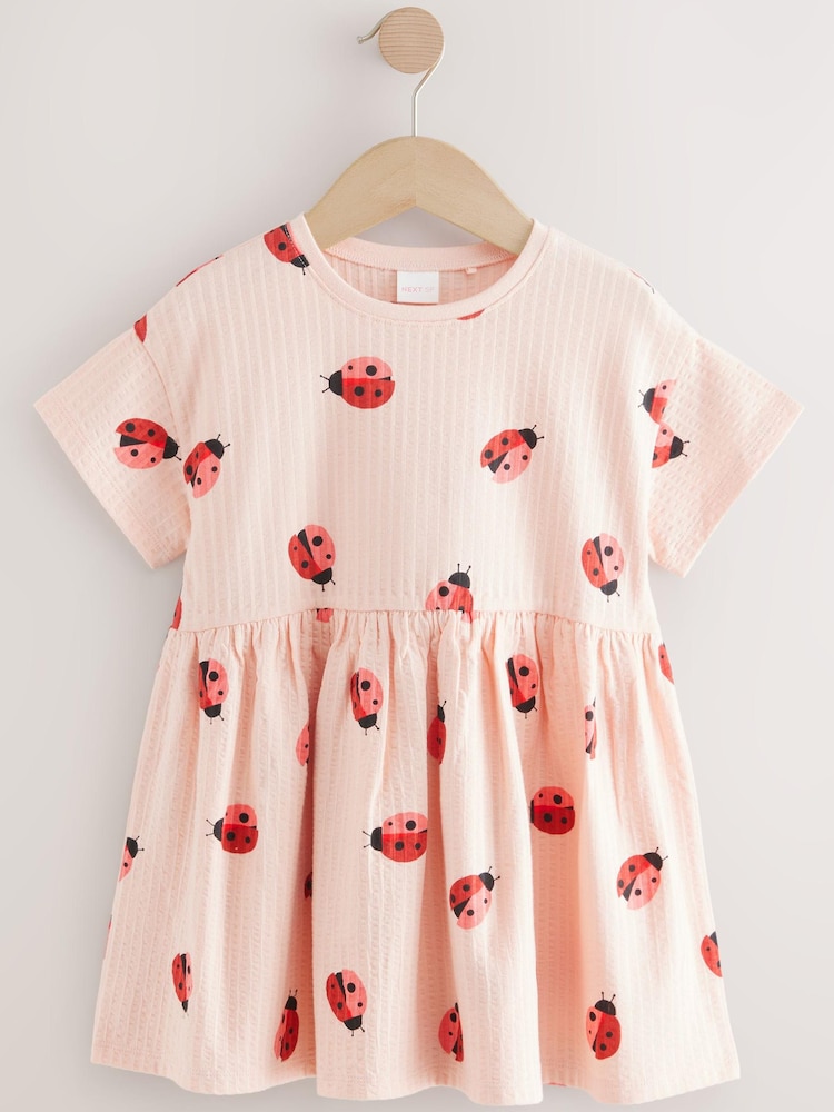 Red 100% Cotton All Over Print Ladybrid Dress - Image 1 of 1