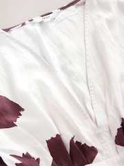 Castanho/Branco - Long Sleeve Beach Maxi Dress - Imagem 7 de 8