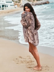 Brown Beach Shirt Cover-Up - Image 4 of 8