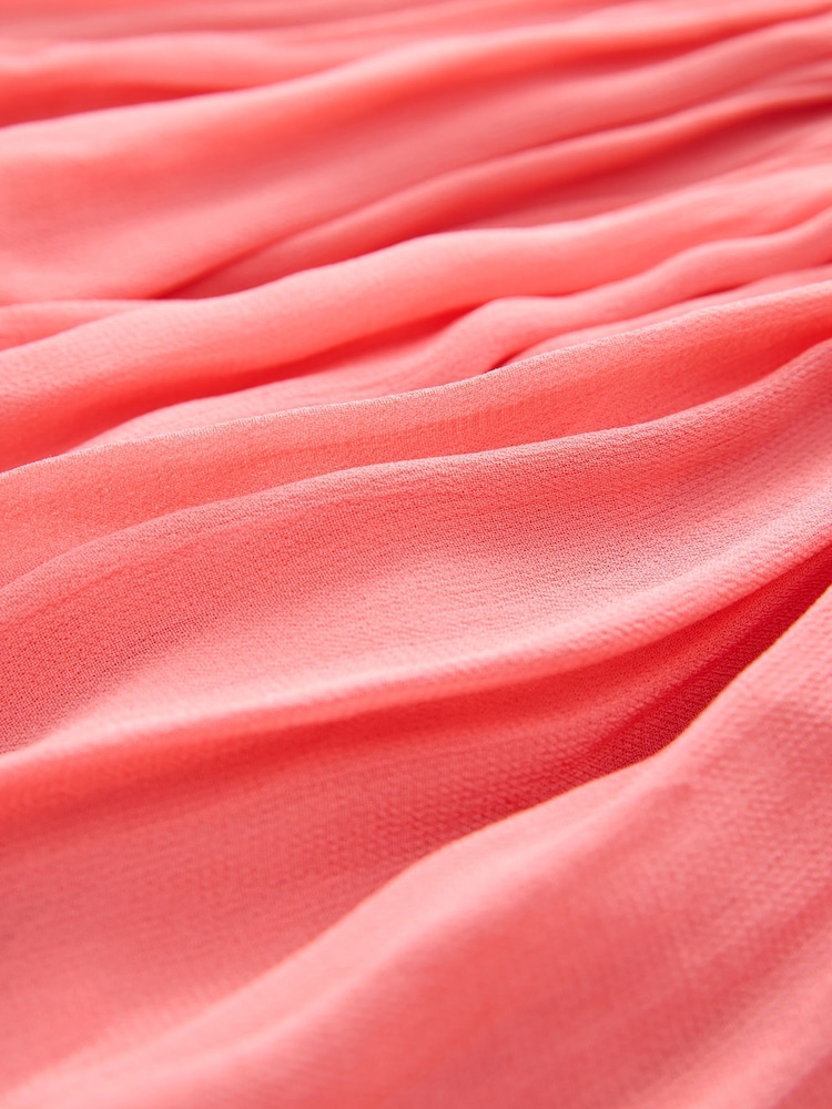 Pink Tiered Mini Embroidered Dress - Image 9 of 9