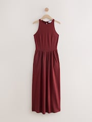 Plum Purple Jersey Midi Dress - Image 1 of 3