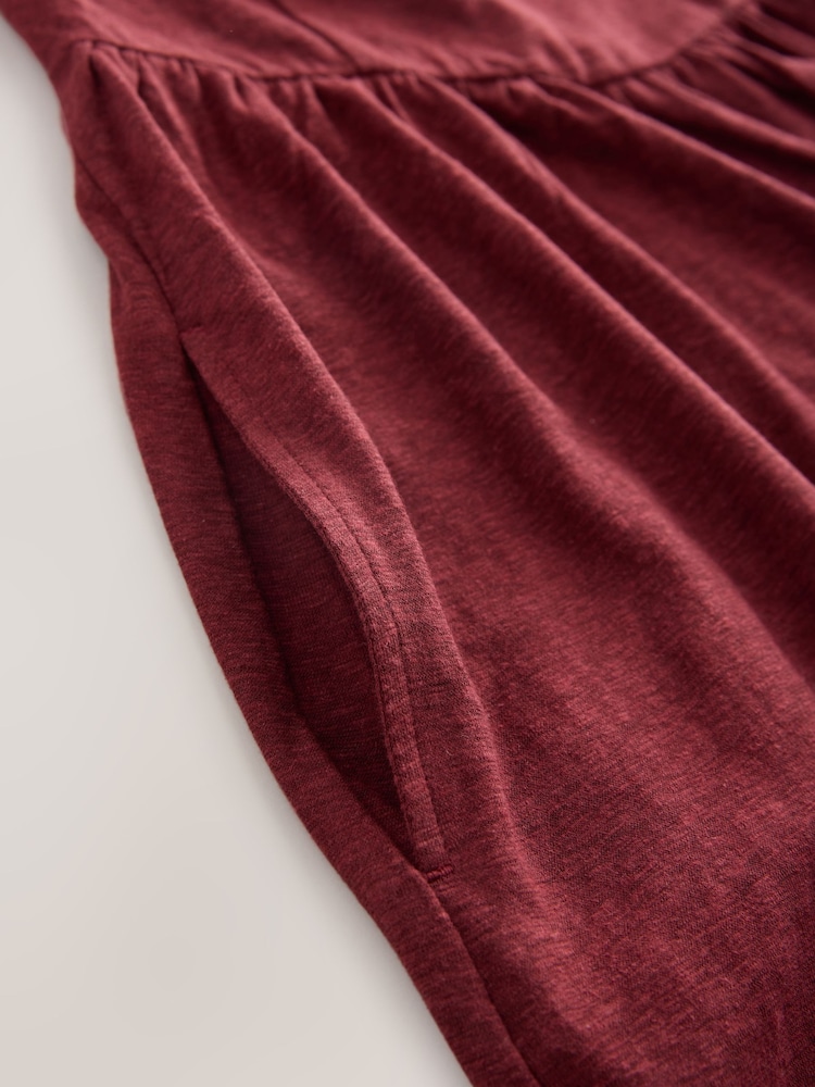 Plum Purple Jersey Midi Dress - Image 3 of 3