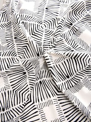 White/Black Twist Short Sleeved T-Shirt Summer Dress - Image 2 of 3