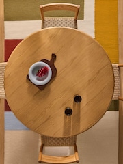 MADE.COM Oak Arlo 4 Seater Round Dining Table - Image 2 of 4