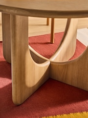 MADE.COM Oak Arlo 4 Seater Round Dining Table - Image 3 of 4