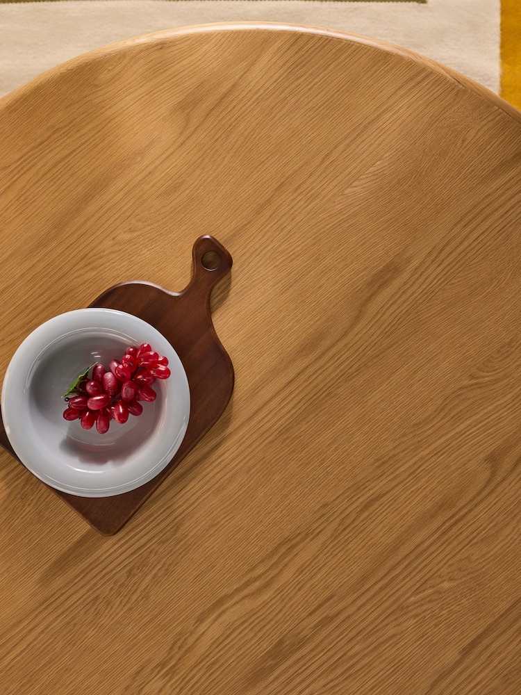 MADE.COM Oak Arlo 4 Seater Round Dining Table - Image 4 of 4 MADE.COM Oak Arlo 4 Seater Round Dining Table - Image 4 of 4