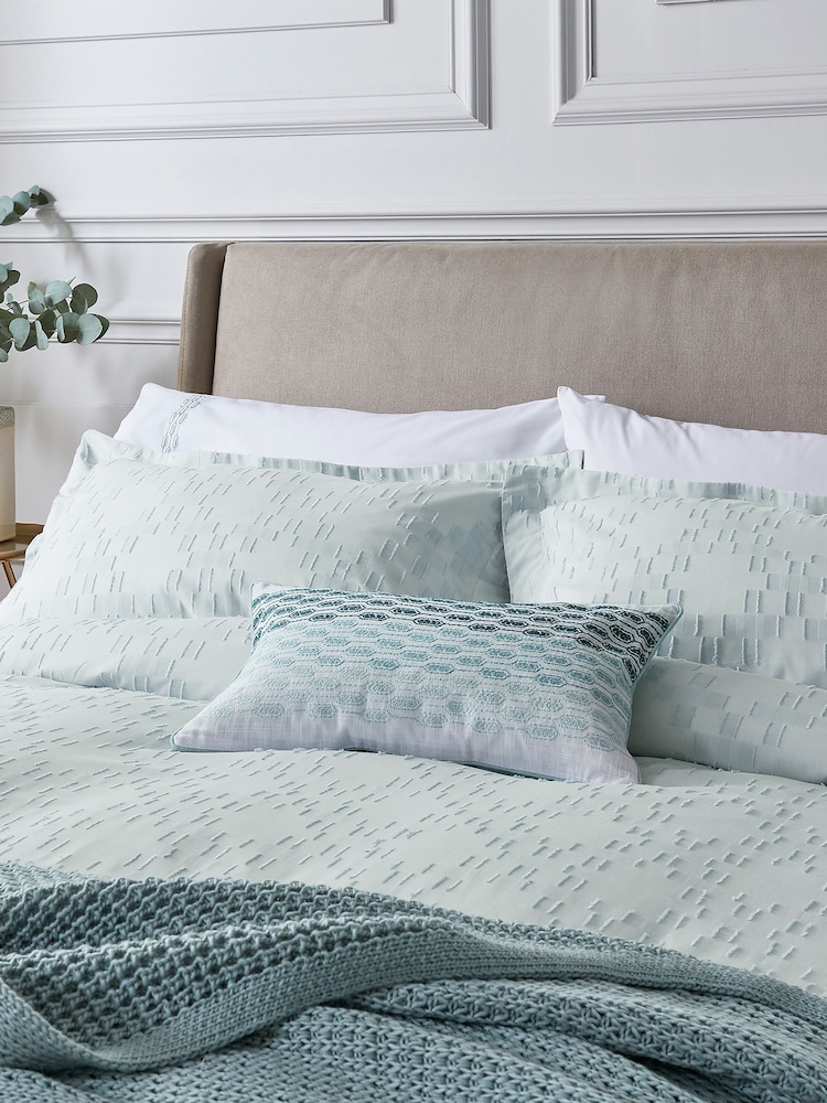 1951 Duck Egg Yana 100% Cotton Duvet Cover Set - Image 2 of 4