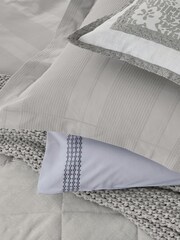 1951 Silver Rafi Duvet Cover and Set - Image 4 of 4