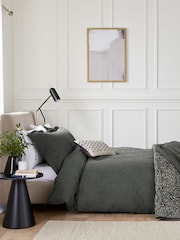 1951 Charcoal Yana 100% Cotton Duvet Cover Set - Image 1 of 6