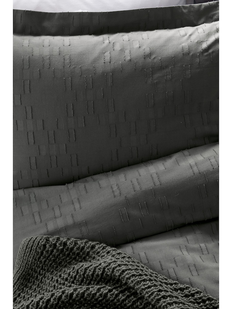 1951 Charcoal Yana 100% Cotton Duvet Cover Set - Image 6 of 6