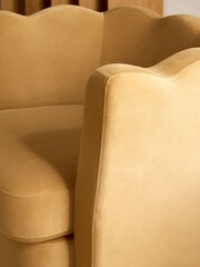 MADE.COM Soft Caramel Brown Velvet Maya Accent Chair - Image 2 of 5