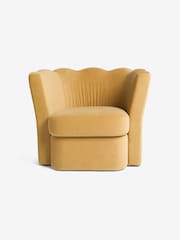 MADE.COM Soft Caramel Brown Velvet Maya Accent Chair - Image 4 of 5