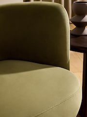 MADE.COM Fern Green Velvet Novara Swivel Accent Chair - Image 3 of 6