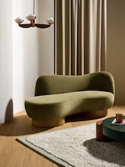 MADE.COM Fern Green Velvet Novara 2 Seater Sofa - Image 1 of 6