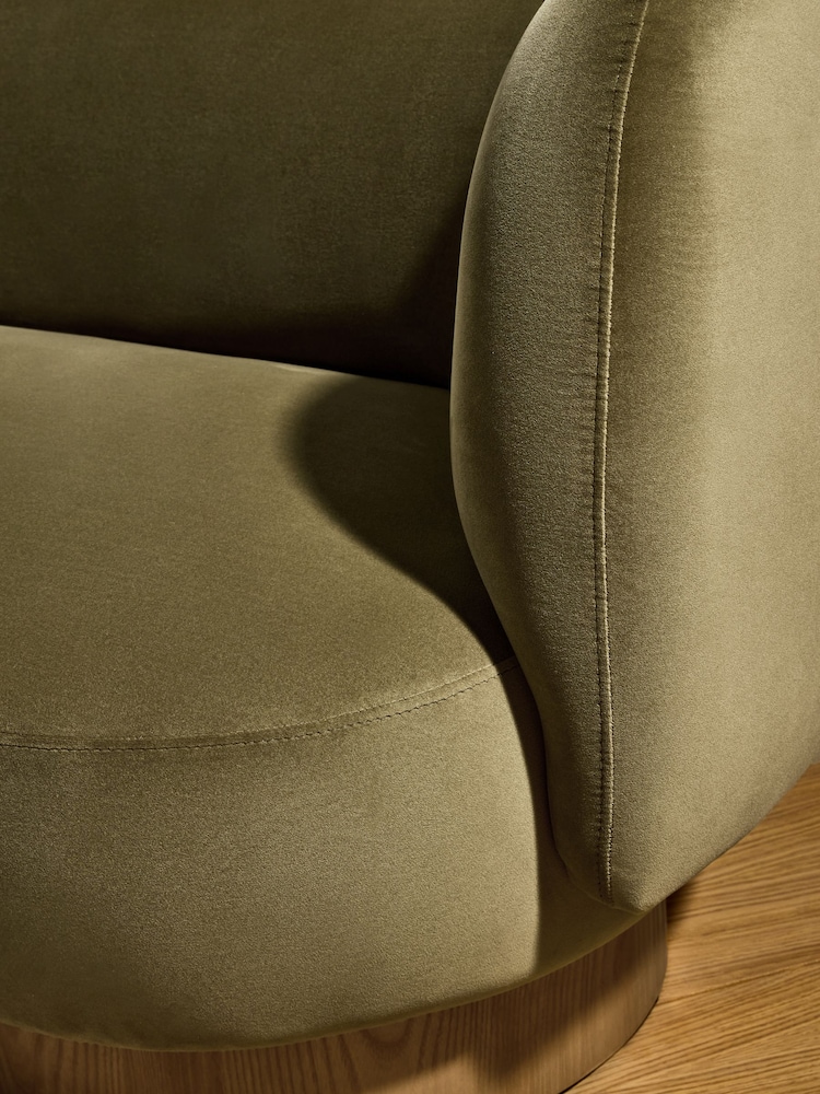 MADE.COM Fern Green Velvet Novara 2 Seater Sofa - Image 6 of 6