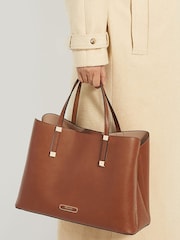 Dune London Brown 1 Dorry Large Unlined Tote Bag - Image 1 of 5