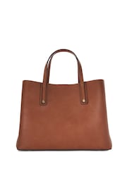 Dune London Brown 1 Dorry Large Unlined Tote Bag - Image 3 of 5