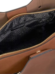 Dune London Brown 1 Dorry Large Unlined Tote Bag - Image 5 of 5