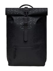 Negro - Rains Rolltop Waterproof Rucksack - Imagen 3 de 4