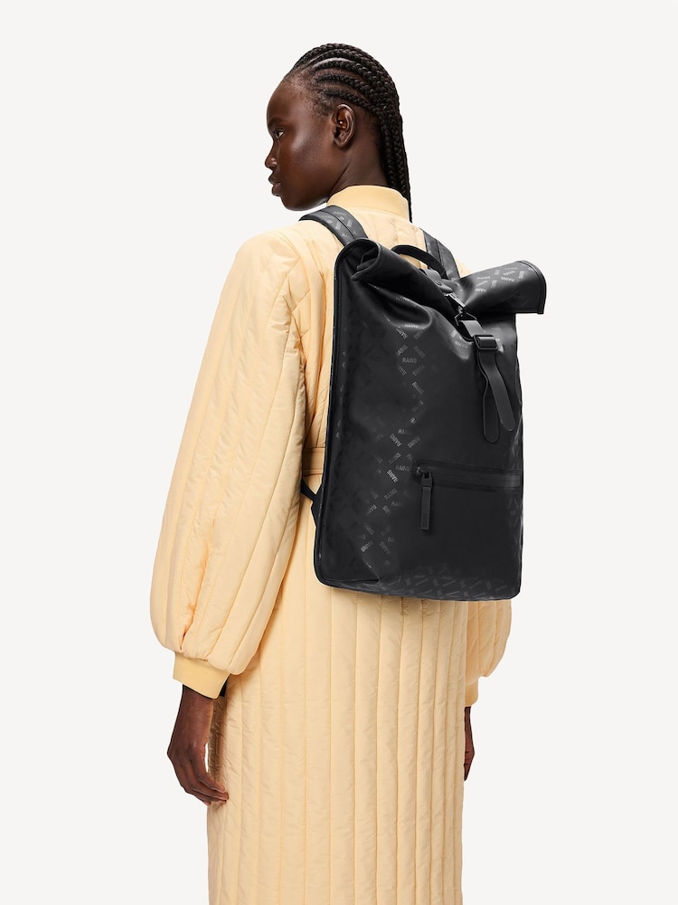 Rains Rolltop Waterproof Rucksack - Image 3 of 3 Rains Rolltop Waterproof Rucksack - Image 3 of 3