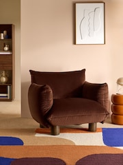 MADE.COM Chocolate Brown Jude Accent Chair - Image 1 of 5