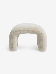 MADE.COM Taupe Natural Arctic Fur Beryl Stool - Image 5 of 5