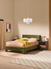 MADE.COM Velvet Pistachio Green Ottoman Storage Bed Leonora - Image 1 of 3