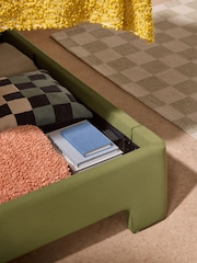 MADE.COM Velvet Pistachio Green Ottoman Storage Bed Leonora - Image 3 of 3