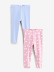 Blue Spot Printed Leggings 2 Pack - Image 1 of 3