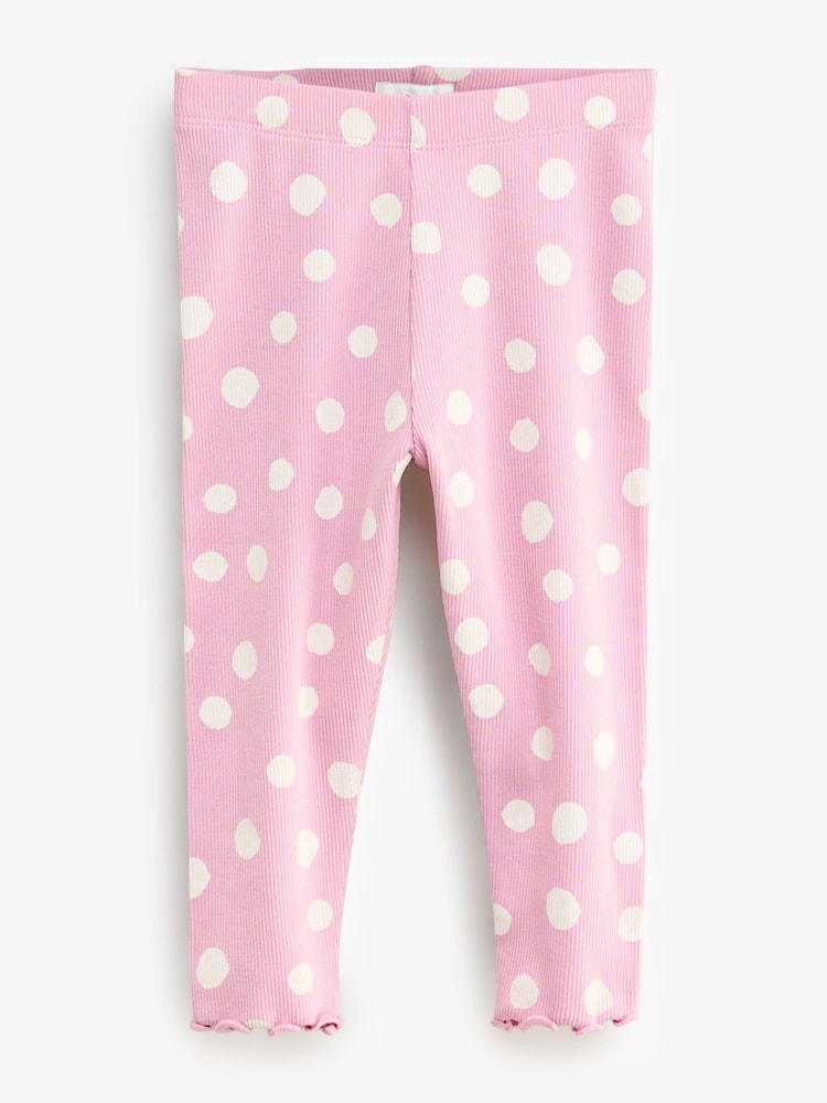 Blue Spot Printed Leggings 2 Pack - Image 3 of 3