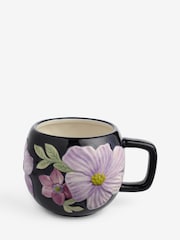 Navy Flower Textured Mug - Image 1 of 1
