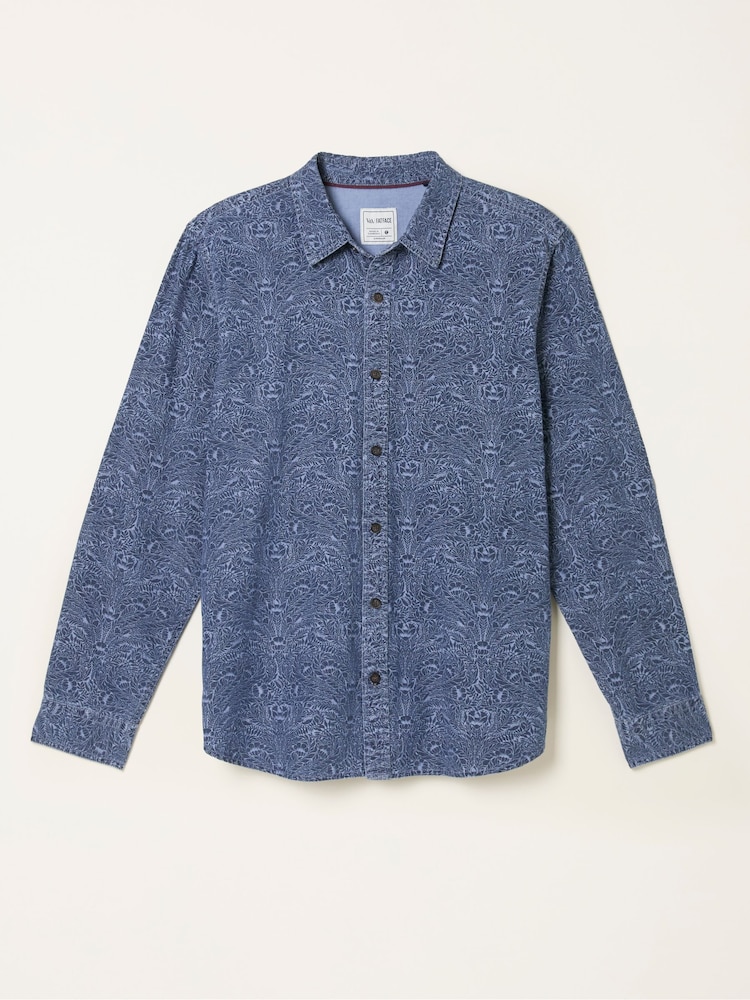 FatFace Chambray Blue Long Sleeve Floral Bouquet Print Shirt - Image 1 of 1 FatFace Chambray Blue Long Sleeve Floral Bouquet Print Shirt - Image 1 of 1