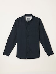 FatFace Oxlow Navy Long Sleeve Plain Shirt - Image 1 of 1