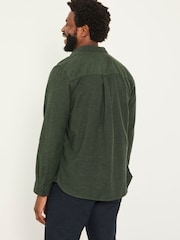 FatFace Oxlow Emerald Green Long Sleeve Plain Shirt - Image 2 of 5