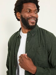 FatFace Oxlow Emerald Green Long Sleeve Plain Shirt - Image 3 of 5