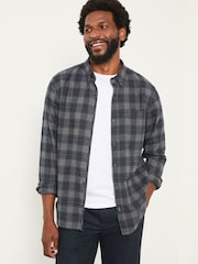 FatFace Scole Dark Grey Long Sleeve Check Shirt - Image 3 of 5