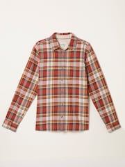 FatFace Routh Berry Red Long Sleeve Check Shirt - Image 5 of 5