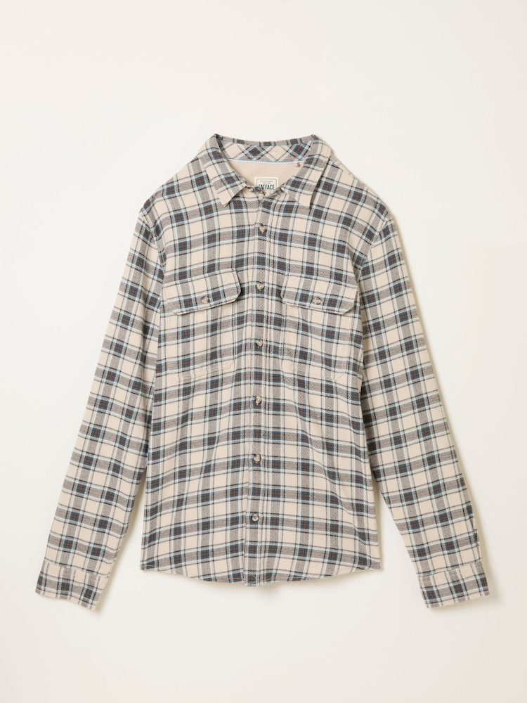 FatFace Pixley Oatmeal Long Sleeve Check Shirt - Image 5 of 5 FatFace Pixley Oatmeal Long Sleeve Check Shirt - Image 5 of 5