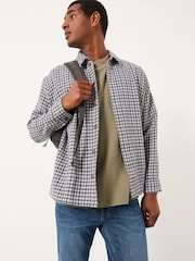 Camisa xadrez texturizada de manga comprida FatFace com ajuste relaxado - Imagem 1 de 4